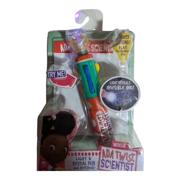 Ada Twist Scientist Light & Reveal Pen And Notebook W/Lights & Sounds Toy-- New - Picture 2 of 4